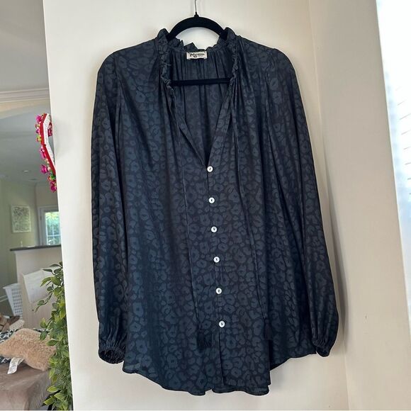 Show me your MuMu black leopard print elegant blouse/shirt/tunic dress - Picture 5 of 12